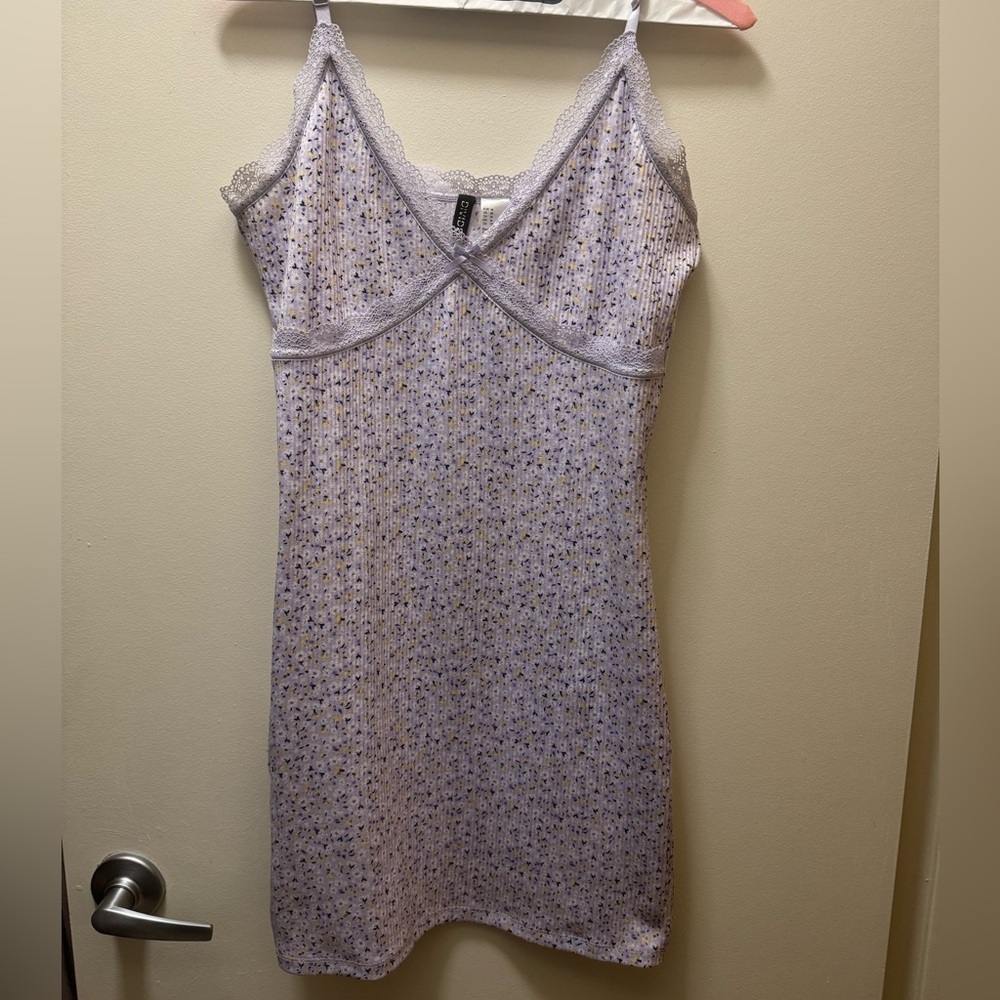 Floral Lace Trim Summer Dress